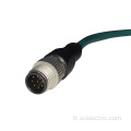 Adaptateur mâle RJ45 à M12 4 broches Connecteur codé D